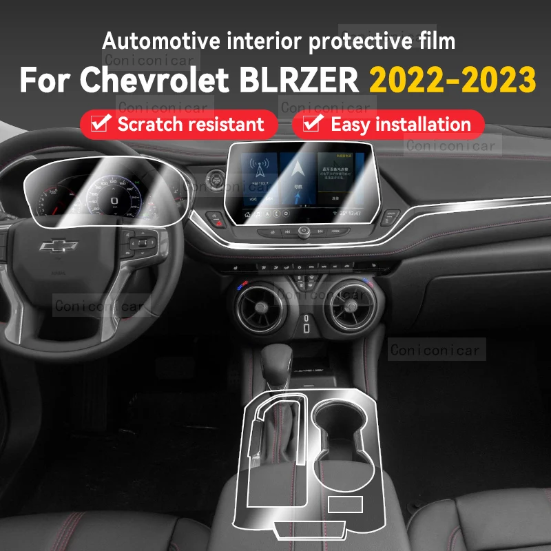 

For Chevrolet BLRZER 2022 2023 Car Gearbox Panel Film Dashboard Protective Sticker Interior Anti-Scratch Film Cover Accessories