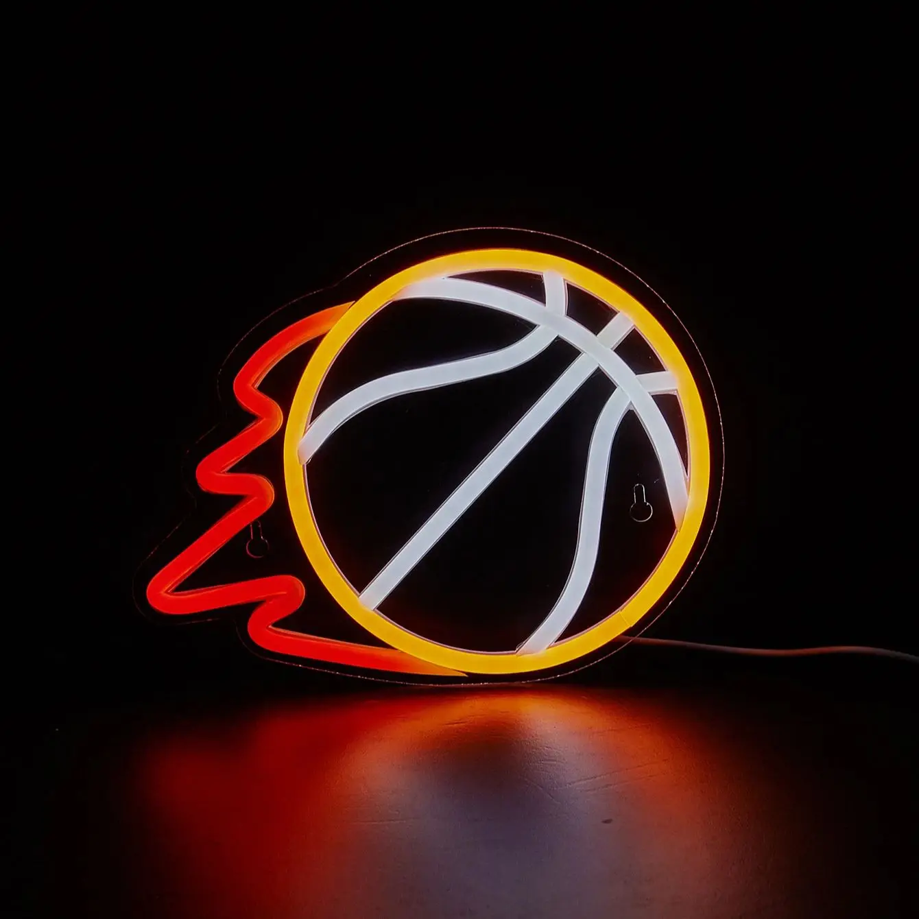 Chi-buy LED Neon Basketball USB Powered Neon Signs Night Light 3D Wall Art & Game Room Bedroom Living Room Decor Lamp Signs