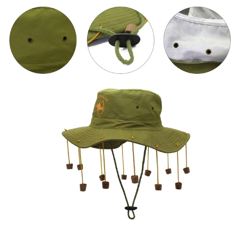 Aussie Hunter Australian Hat with Corks for Outdoor Activity Australian Day Festival Photography Hat Partywear Dropship