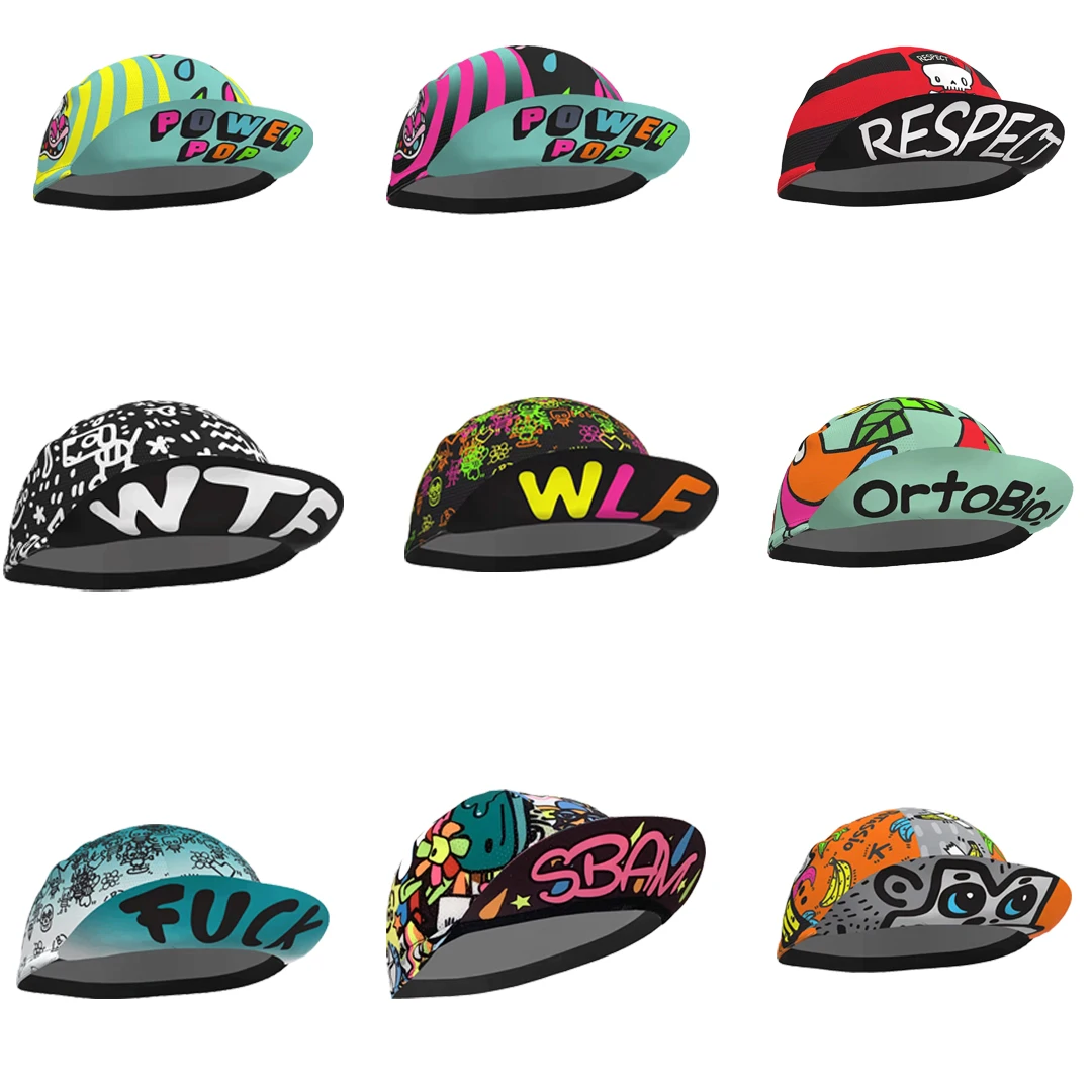 Classical Summer Breathable Cycling Caps Men And Women Funny Multi Styles Quick Dry Sports Hats Red Blue Black White