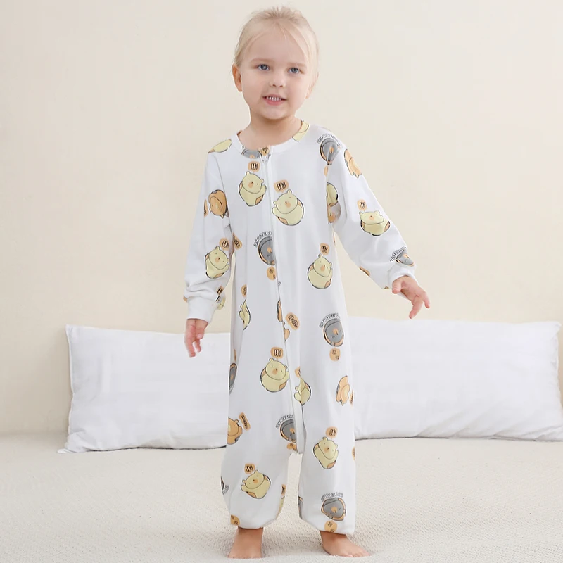 Michley Lente Katoenen Slaapzak Baby Cartoon Slaapzak Pyjama Lange Mouw Nachtkleding Voor Meisjes Jongens Kinderen 6M-6T