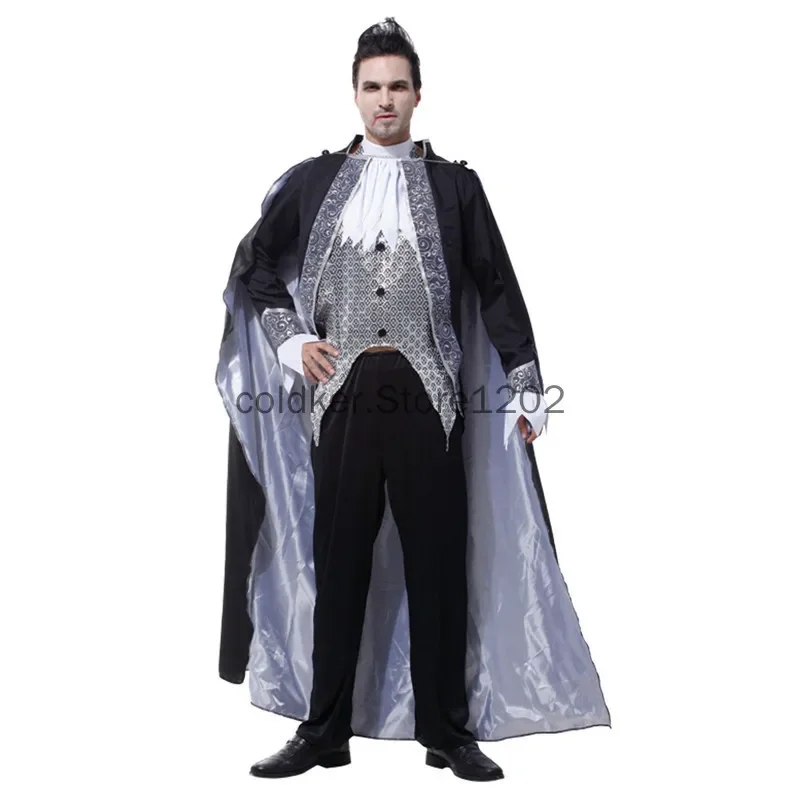 New Vampire Dracula costume Men Halloween European aristocracy Noble Cosplay Festival parade Carnival Masquerade Nightclub dress