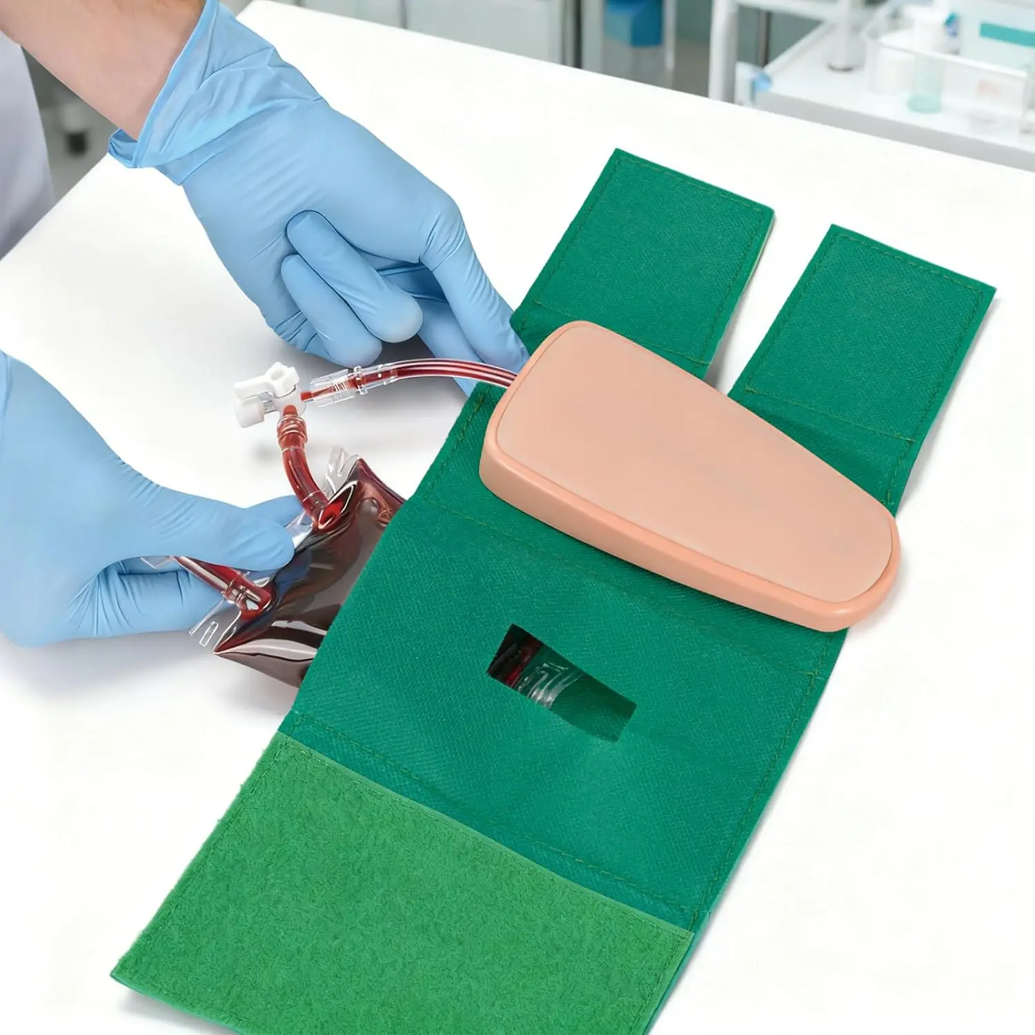 Wearable IV Injection Training Pad for IV Insertion and Phlebotomy Venipuncture Practice for Medical Nurses Student Education