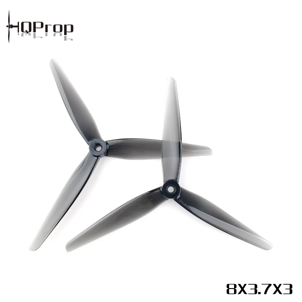 2/4/6pairs HQprop 8x3.7x3 8inch Propeller Shaft 3-blade Props For 8inch Multirotor Macroquad Diy Fpv Racing Drone Accessories