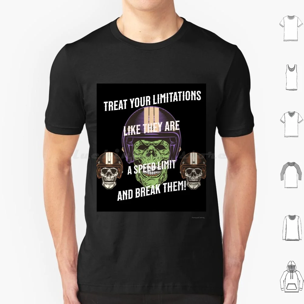 Break You Limitations T Shirt Cotton Men Women DIY Print Renew Renewed Success Motivation Motivational Racer Car