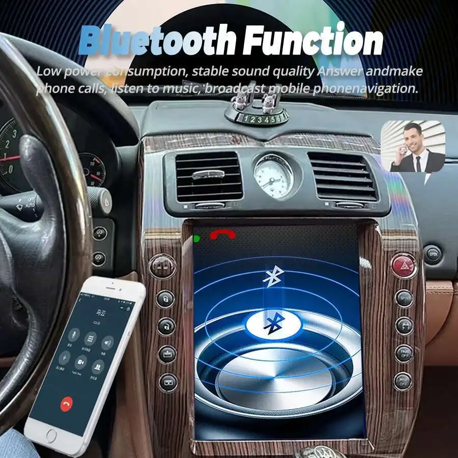 12,1-дюймовый вертикальный экран Android Carplay для Maserati QP Quattroporte 2004-2012, радиоприемник, автомобильный GPS-навигатор, мультимедийный видеоплеер