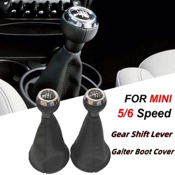 Speed Gear Shift Handle Knob, Lever Stick, Capa Poeira, Acessórios de couro do carro, Fit para MINI COOPER R55, R56, R57, R58, R59, R60, R61, 5, 6