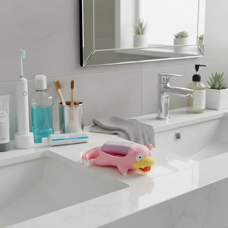 

Подставка для мыла Slowpoke с самоотводом воды, портативный контейнер для мыла, аксессуар для ванной комнаты