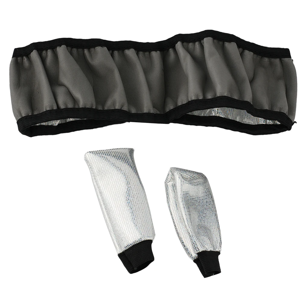 Car Interior Steering Wheel Cover All Seasons 3PCS/Set Replacement Soft White Car Comfortable Decor Decoration