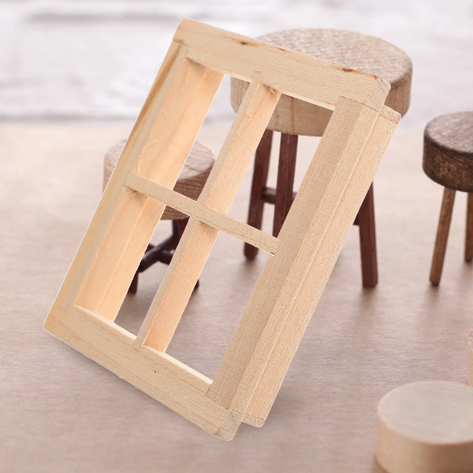 Dollhouse Doors and Windows Home Decor Accessories Decorate Toy Furniture Frame Child