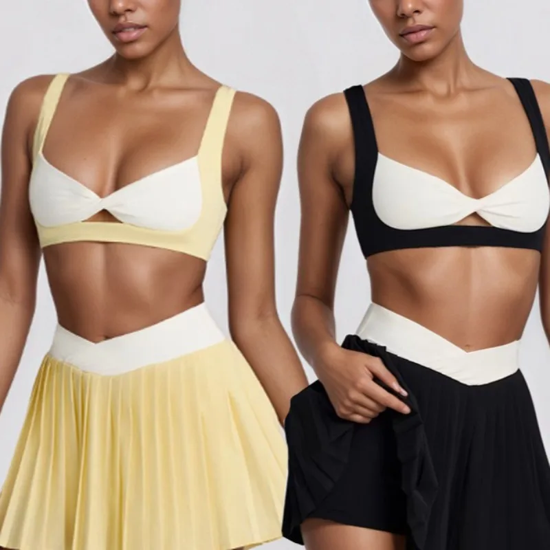 

Women's Color Blocked Yoga Bra Butterfly Beautiful Back Naked Sensation Quick Drying Bra Outdoor Sports Running Fitness Vest