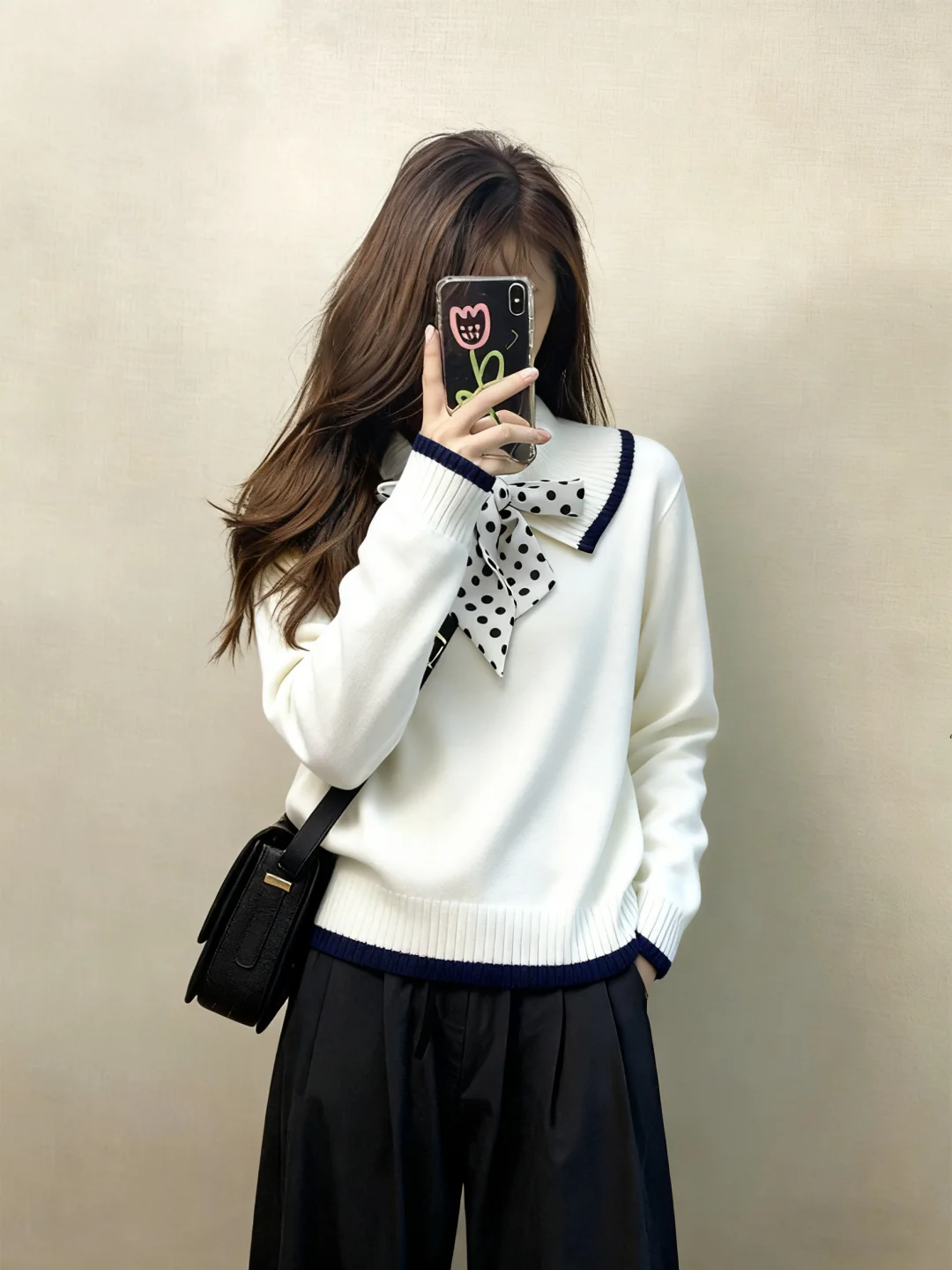 

Шикарный уникальный белый вязаный свитер в корейском стиле для ранней осени, красивый модный мягкий топ с узлами для женщин