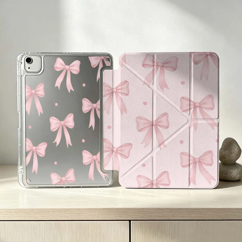 Artistic Design Bow Soft For iPad Pro Air mini 6 5 4 3 2 1 11th 10th 6th 5th M5 M4 M3 M2 9gen Foldable 3Y Tablet Case