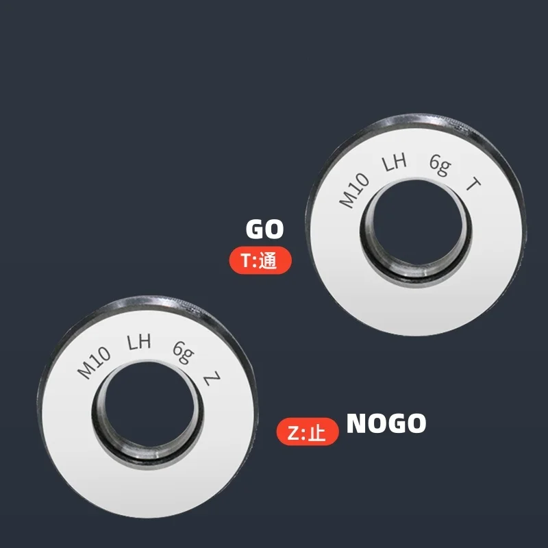 1 مجموعة (1 * GO + 1 * NOGO) 6 جرام دقة اليد اليسرى M82-M100 غير القياسية متري الموضوع حلقة قياس أدوات M82M83M84M85M86M90M92-M100