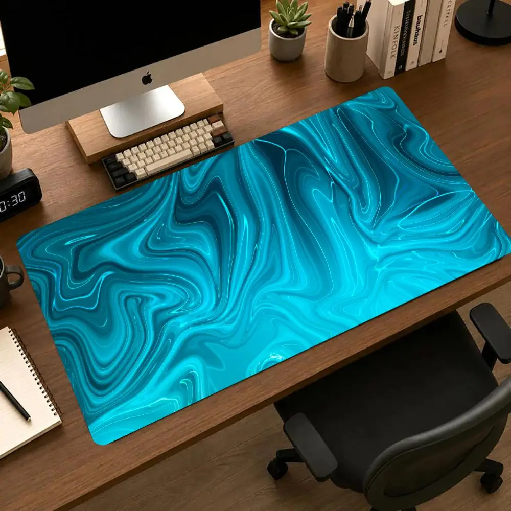 Sky Blue Liquid Mousepad Pc Accessories Gaming Mats Playmat Carpet Mouse Mat Desk Pad Office Decor Gamer Setup Decoration