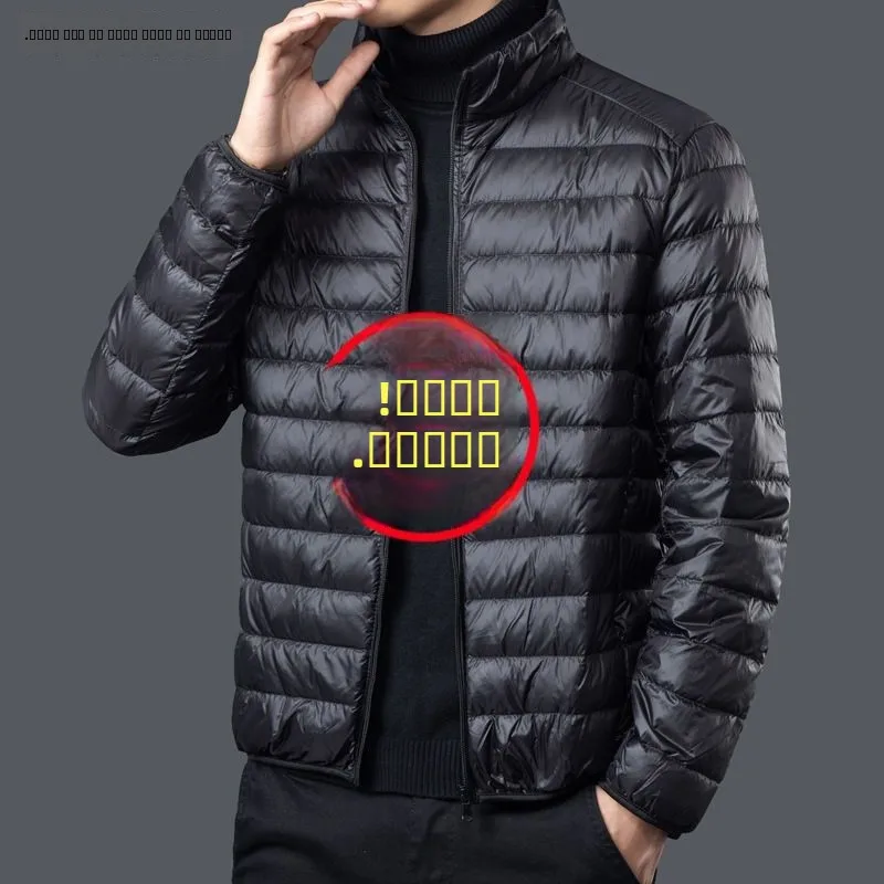 

Мужская зимняя легкая теплая хлопковая куртка с воротником-стойкой, тонким наполнителем, укороченная, для повседневной носки, в стиле «папин стиль»