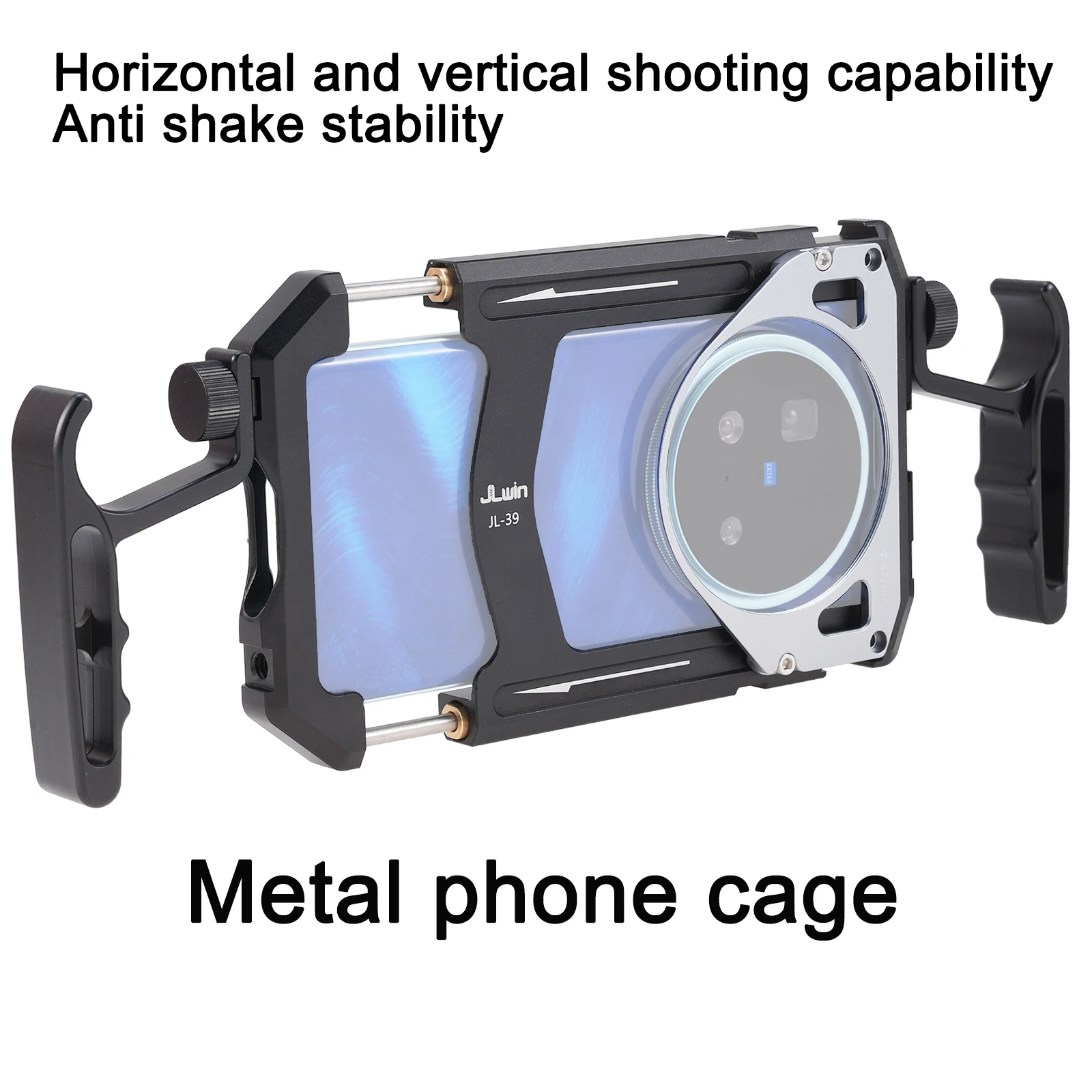 

FOTGA Universal Smartphone Cage Video Rig with Handles For 67mm Filter Adapter Phone Cage Filmmaking Video Recording Stabilizer