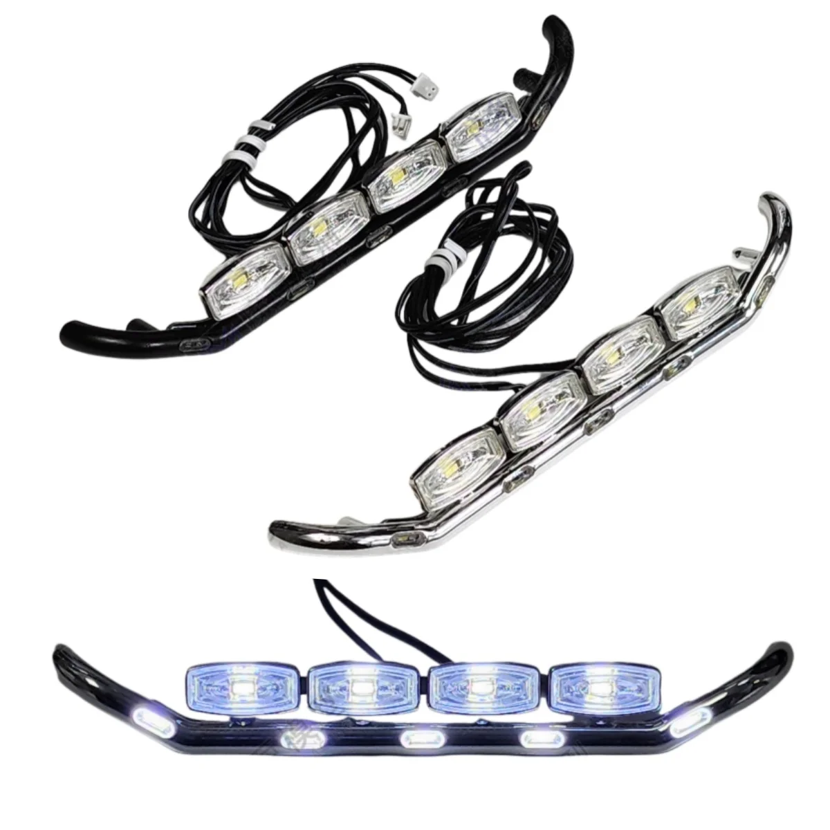 

LED Front Bumper Spotlight for Tamiya 1/14 RC Truck Scania 770s Front Intake Hood Net Light 1:14 Tipper DIY Parts