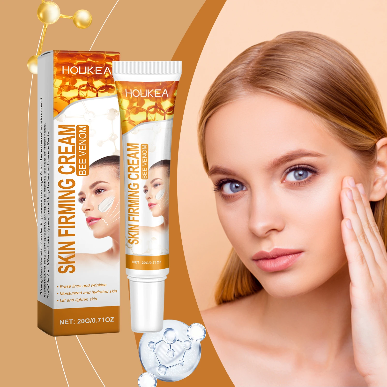 비 베놈 스킨 퍼밍 크림 - 안티에이징 페이스 & 넥 퍼밍 크림 - 펩타이드 복합체를 함유한 콜라겐 부스팅 트리트먼트