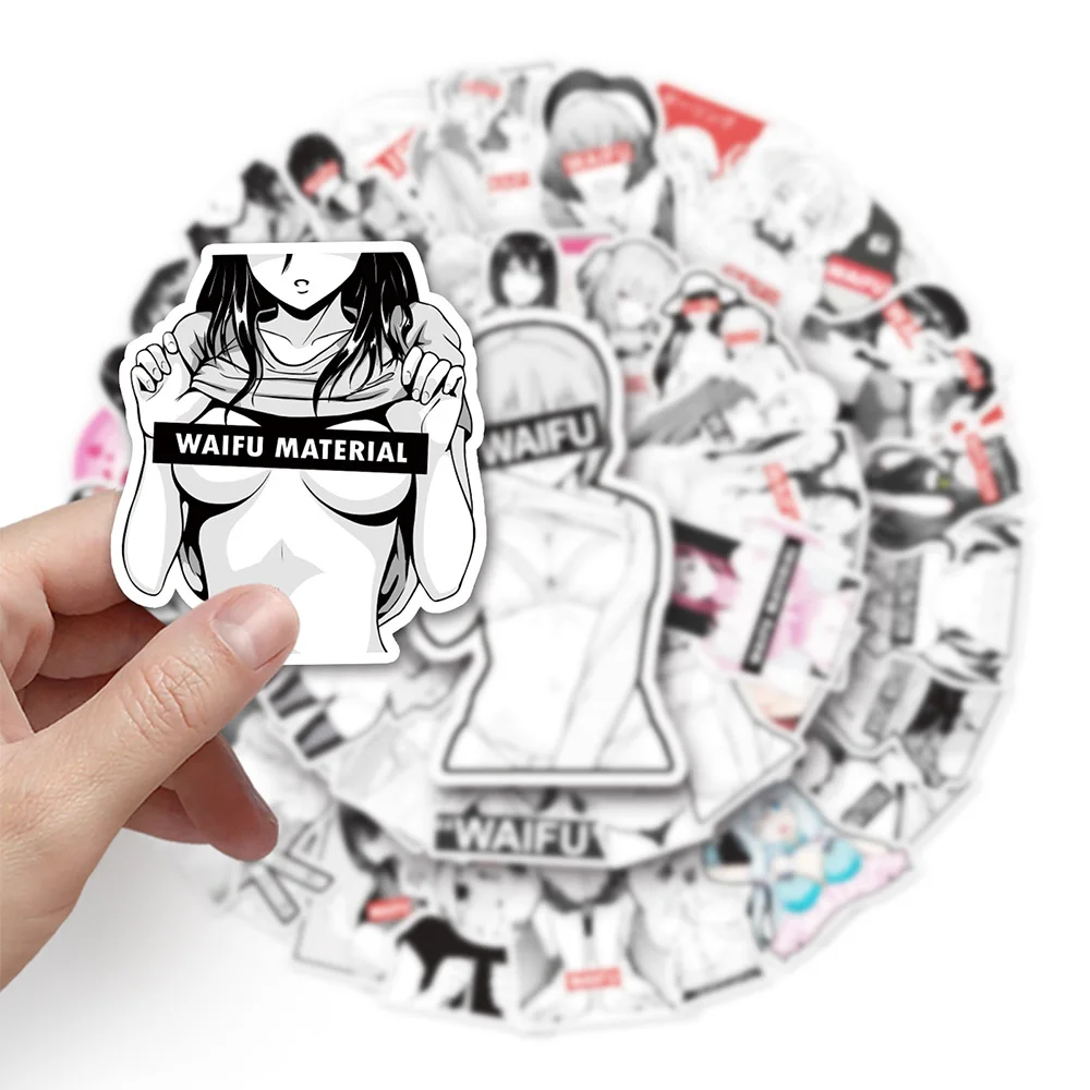 10/30/50pcs Sexy Girl Waifu Stickers Anime Waterproof Graffiti Motorcycle Skateboard Laptop Vinyl DIY Hentai Sticker for Adults