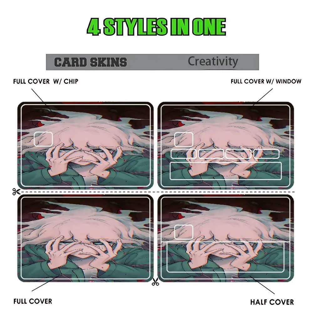 N-Nagito Komaeda  Credit Debit Bank Film Skin Sticker Front Cover