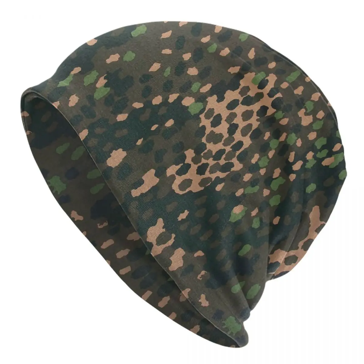 Pea Dot Camo Bonnet Hat Hip Hop Outdoor Skullies Beanies Hat Multicam Military Animal Leopard for Men Women Warm Dual-use Cap