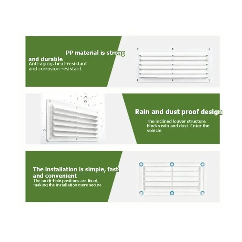 A11M-Boat Ventilation Grille Marine Vent Cover RV Louver Dent Vent Air Intake For Yacht RV Boat