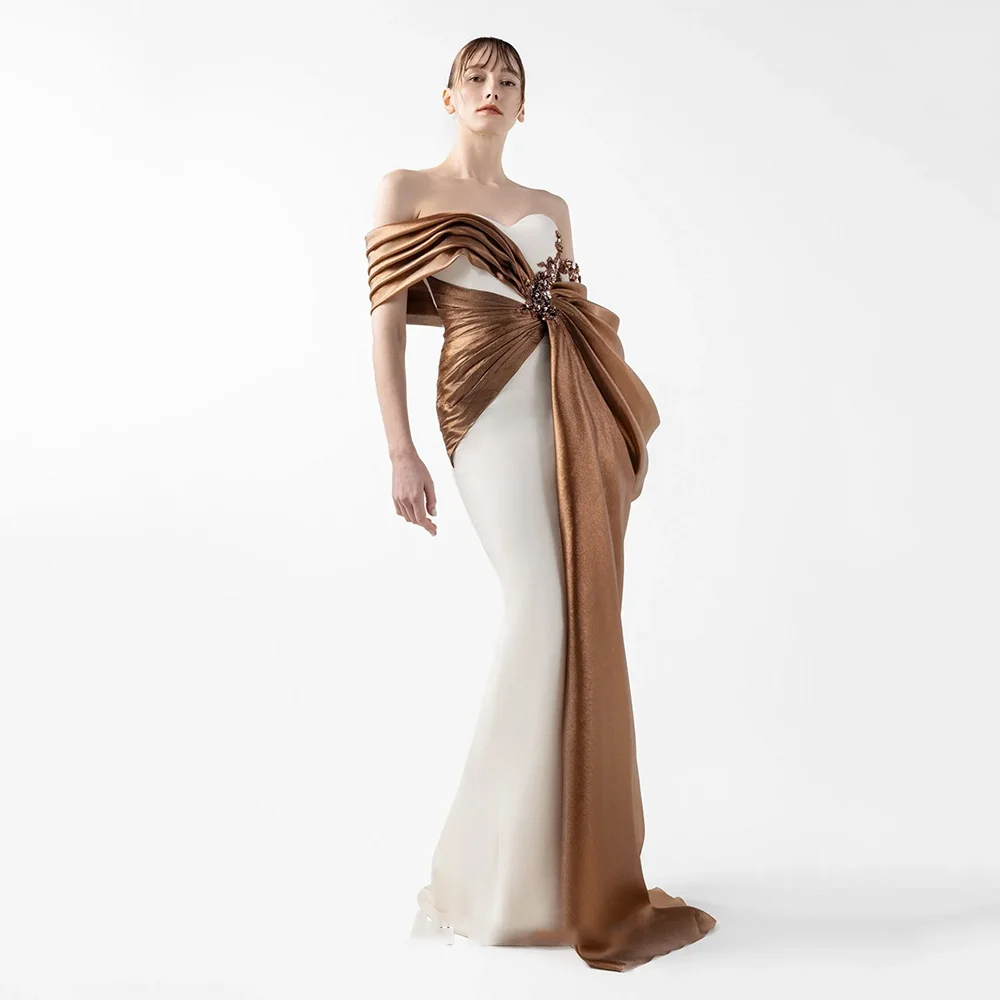 Customized Off The Shoulder Evening Dresses Elegant Formal Occasion Prom Gowns Flowers 2025 Floor Length Prom Dresses