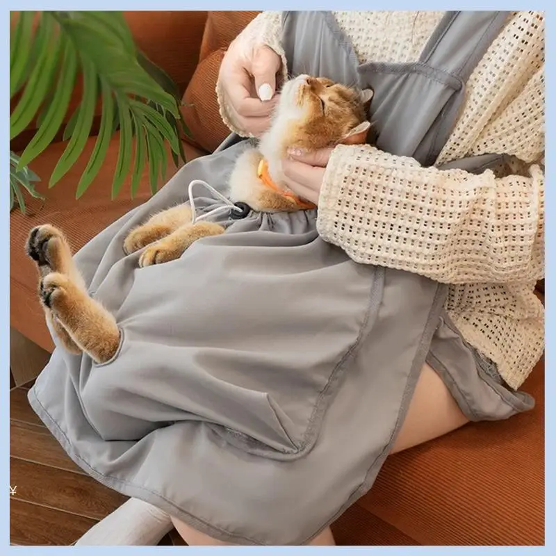 AS63-Cat Clothes Cat Cuddle Artifact Anti-Stick Fur Apron Outdoor Cat Bib Pet Clothes Anti-Fur Cat Supplies