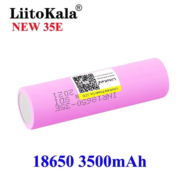 Liitokala original INR18650-35E 3.7V 3500mAh 25A rechargeable battery is suitable for electric tools, toys and flashlights.