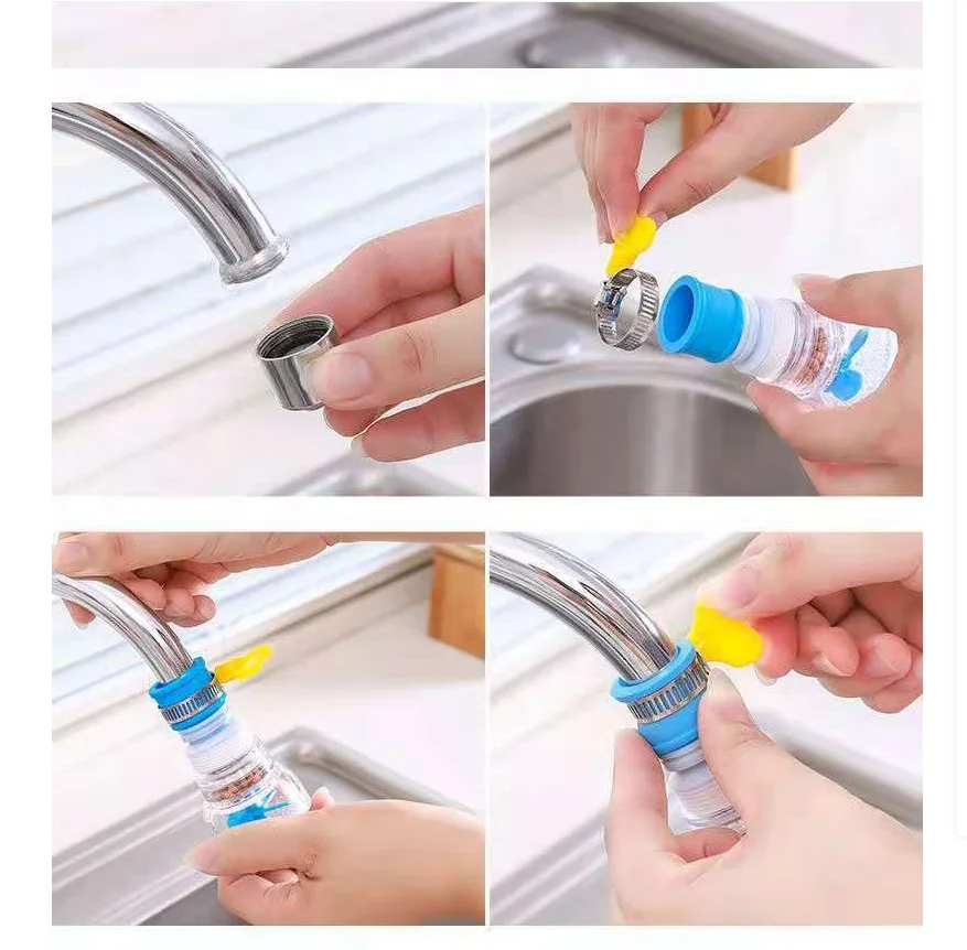 

Splash proof faucet with 360 degree rotatable extension Maifanshi drainage showerhead tap waters filter water purifier practical