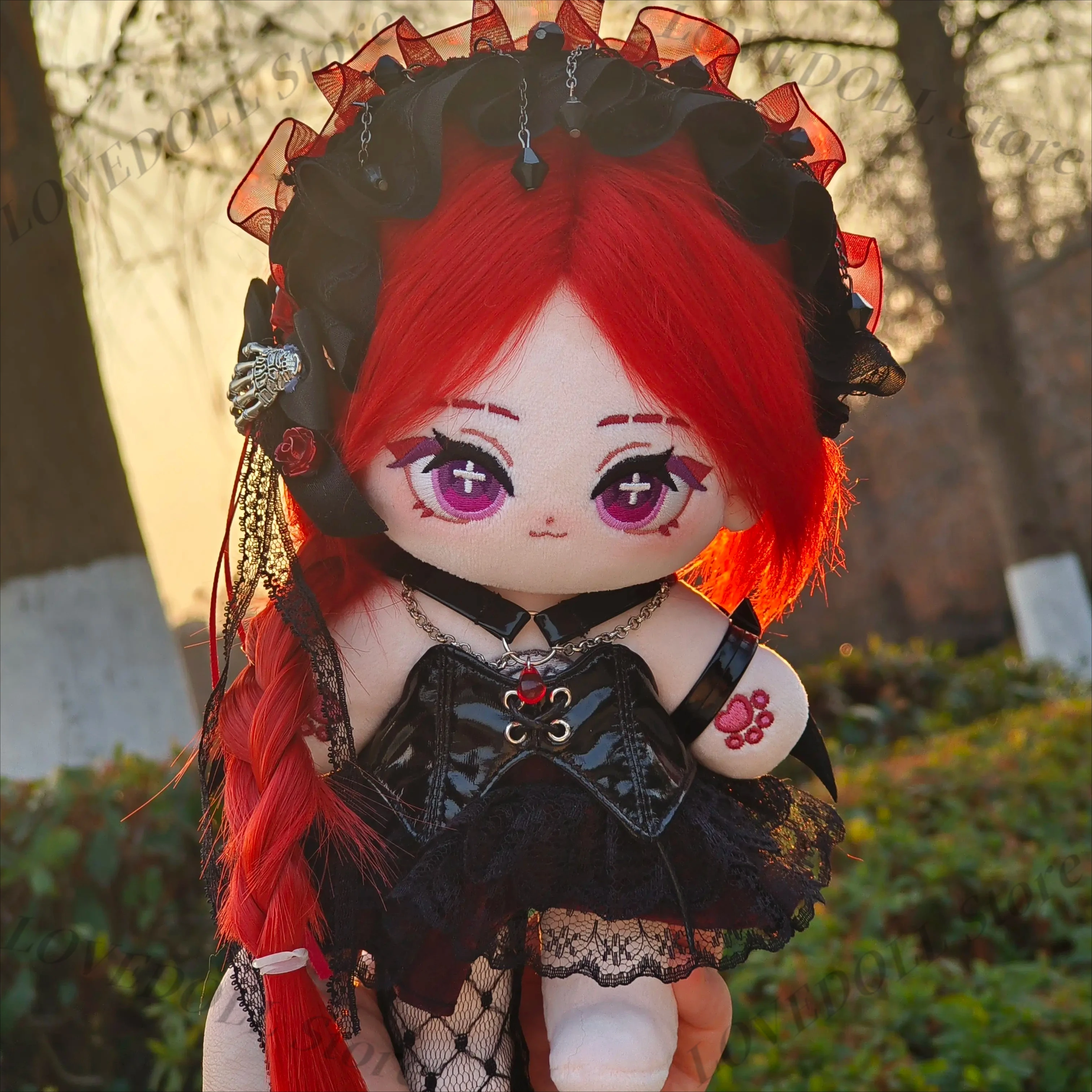 

20 см Identity V: Плюшевая кукла-жрица Фиона Гилман, хлопковая, со сменной одеждой, мягкая игрушка, плюшевая фигурка, стандартное тело, подарок