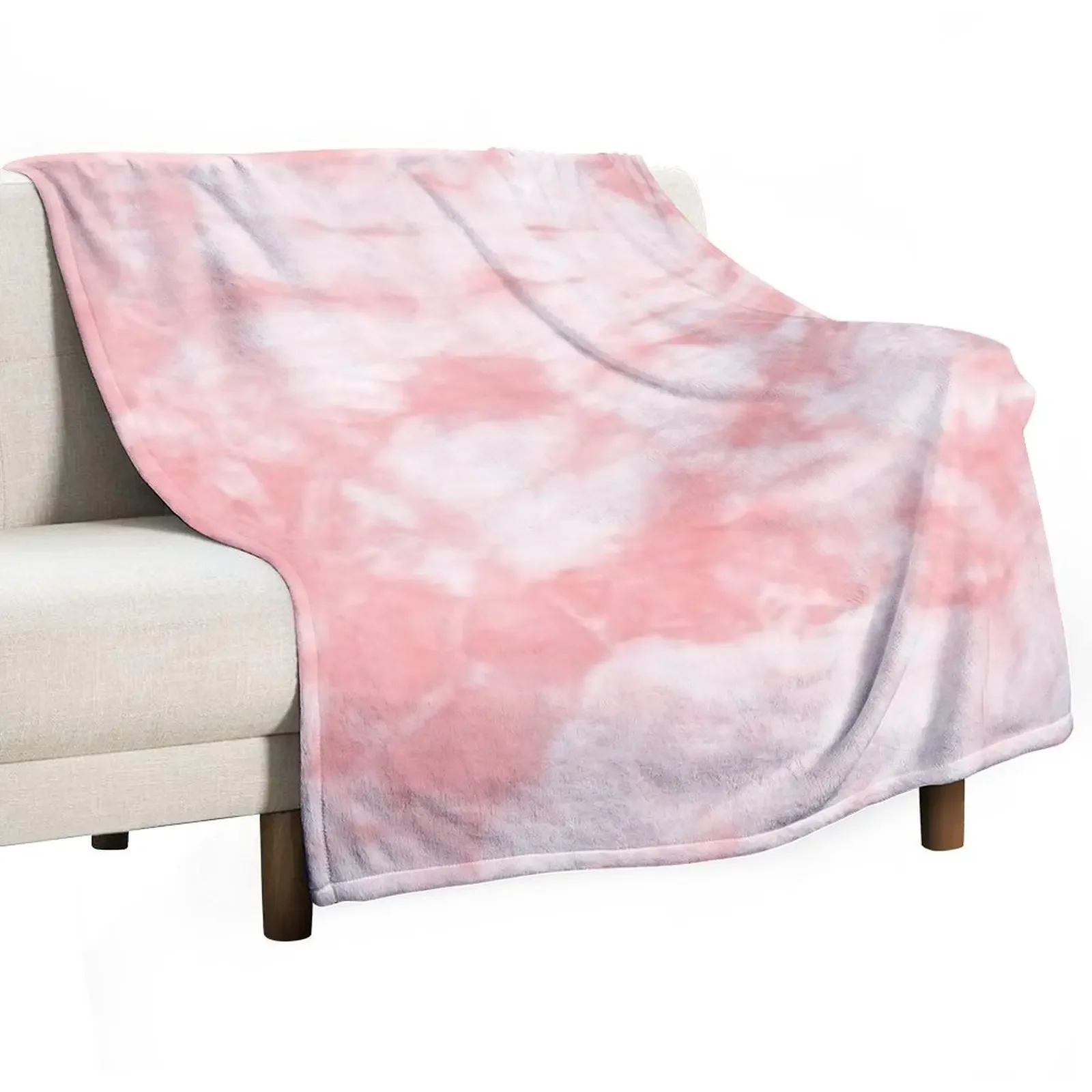 Light Pink Tie Dye Throw Blanket Bed Cute Bed linens Blankets