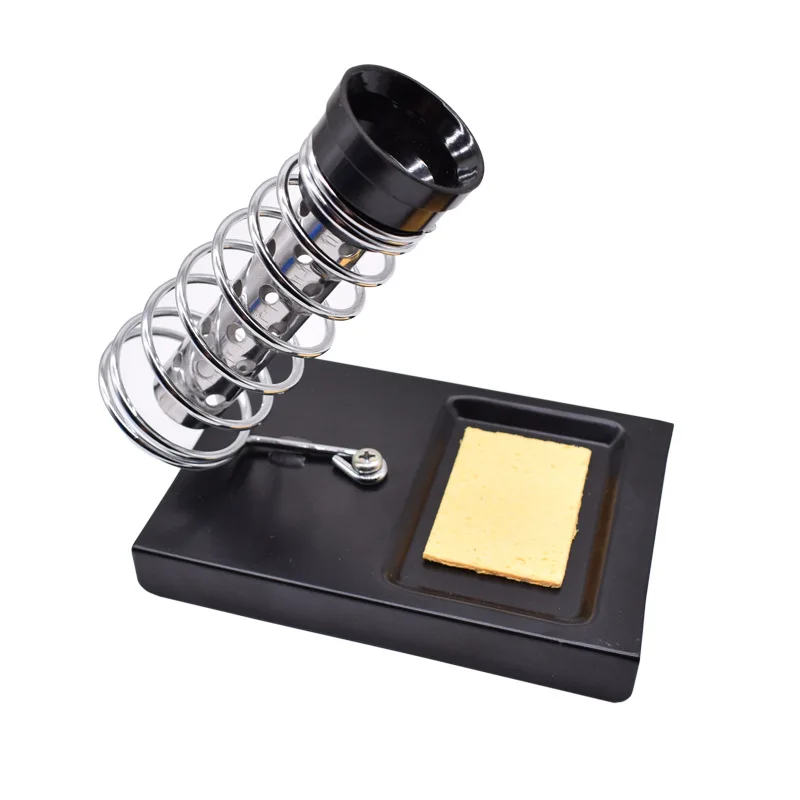 Double Tube Spring Soldering Iron Stand Holder with 5pcs Sponges for Electric High Temperature Resistance Welding Accessories
