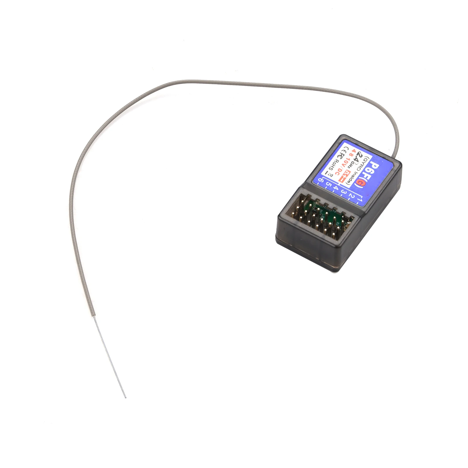 Micro 6CH 2.4G Gyro Receiver P6FG Mini 4.8-10V for X6 Transmitter Remote Controller RC Car Boat Tank Toy