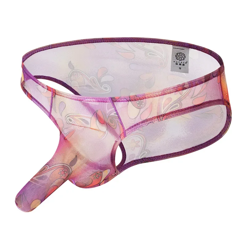 5PCS/Lot Sexy Men Briefs Mesh Transparent  Bugle Pouch Trunk Hombre Panties Male Underpants Jockstrap Briefs Mens Underwear Gay