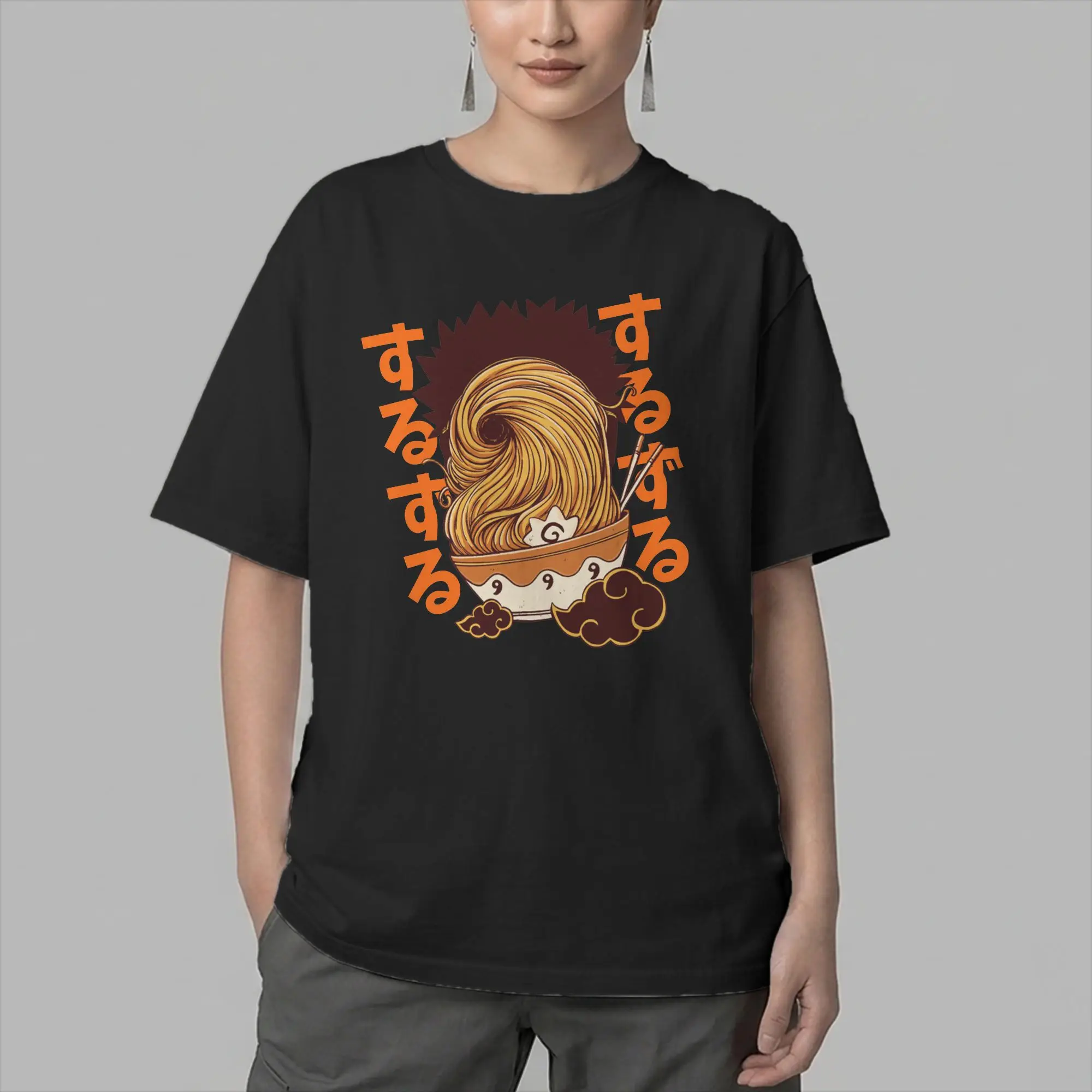 Itadakimasu Naruto Men's T Shirt Akatsuki Pein Anime Uzumaki Sasuke Vintage Tee Shirt Round Collar T-Shirt Cotton Summer Tops