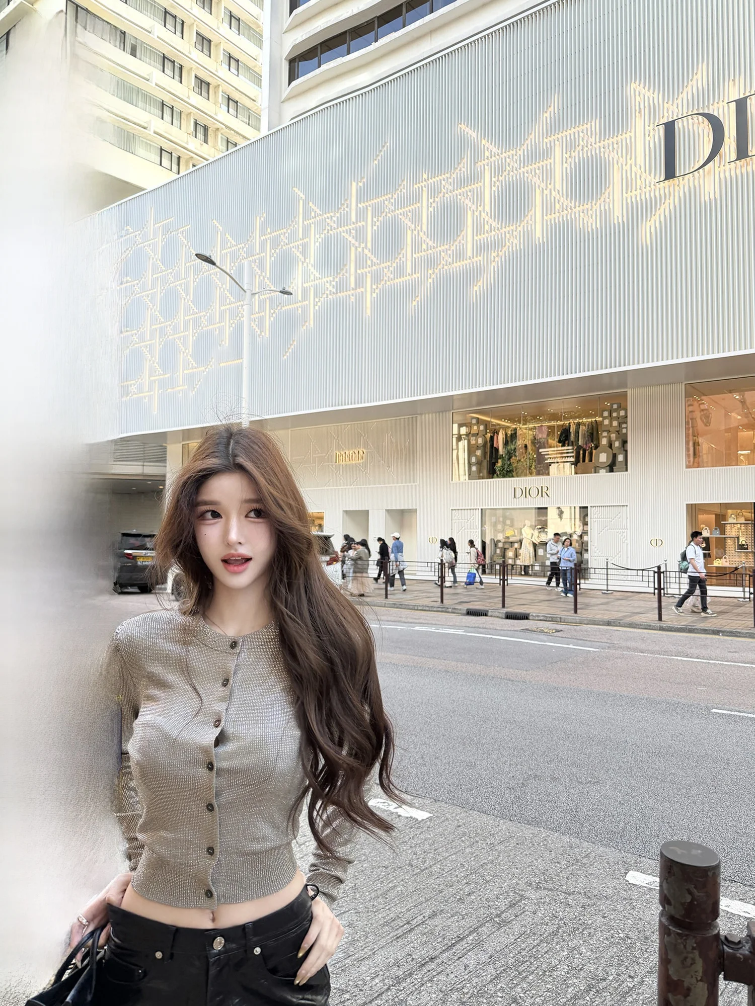 

Женский вязаный кардиган Viola Alexw 9K Heavyweight Line с эффектом мерцающих бриллиантов, длинными рукавами, укороченный, на пуговицах, весенняя мода