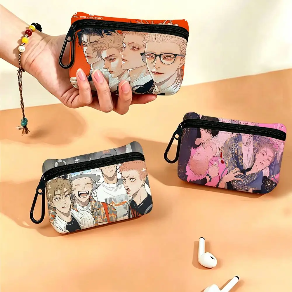 19 days Comics Multifunctional Oxford Cloth Small Pouch With Hook Mini Coin Wallet Earbud Storage Bag