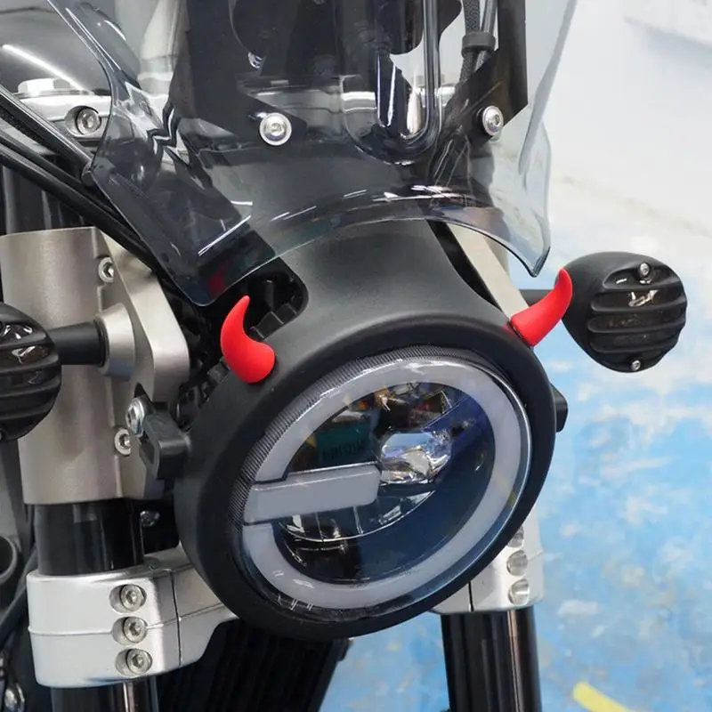 2pcs Helmet Devil Horns Motorcycle Electric Bike Car Helmet Stickers Horns Sticker For Motorcycle Bicycle Car Styling Decoration