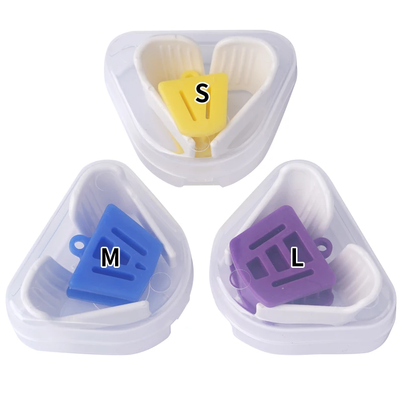 1pc 3 sizes Dental Occlusal Pad Silicone Mouth Props with Tongue Guard Bite Pads Blocks Autoclavable Oral Retractor Tools