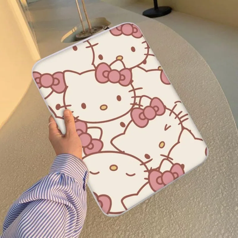 Sanrio Hello Kitty Disney Stitch Cute Tablet Case for 10 11 12 13 14 15 Inch for Macbook Pro Computer Laptop Bag Christmas Gift