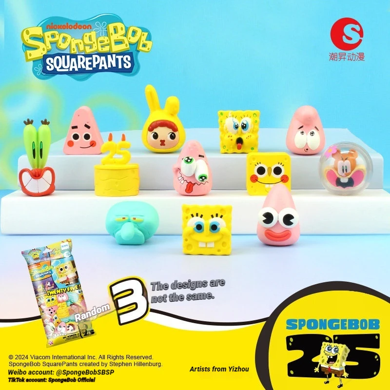 Nickelodeon Spongebob Squarepants Blind Bag 25Th Anniversary Figure Cute Patrick Star Static Desktop Ornament Collectible Toy