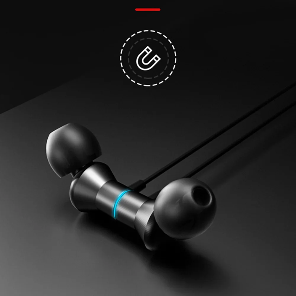 TWS HE05 Wireless Earphones Magnetic Neckband Bluetooth 5.0 IPX5 Waterproof Headset Noise Cancelling Headphones Sports Earbuds