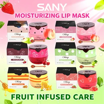 Sleeping Lip Mask Moisturizing Hydrating Treatment Beeswax Exfoliating Care Non Sticky…