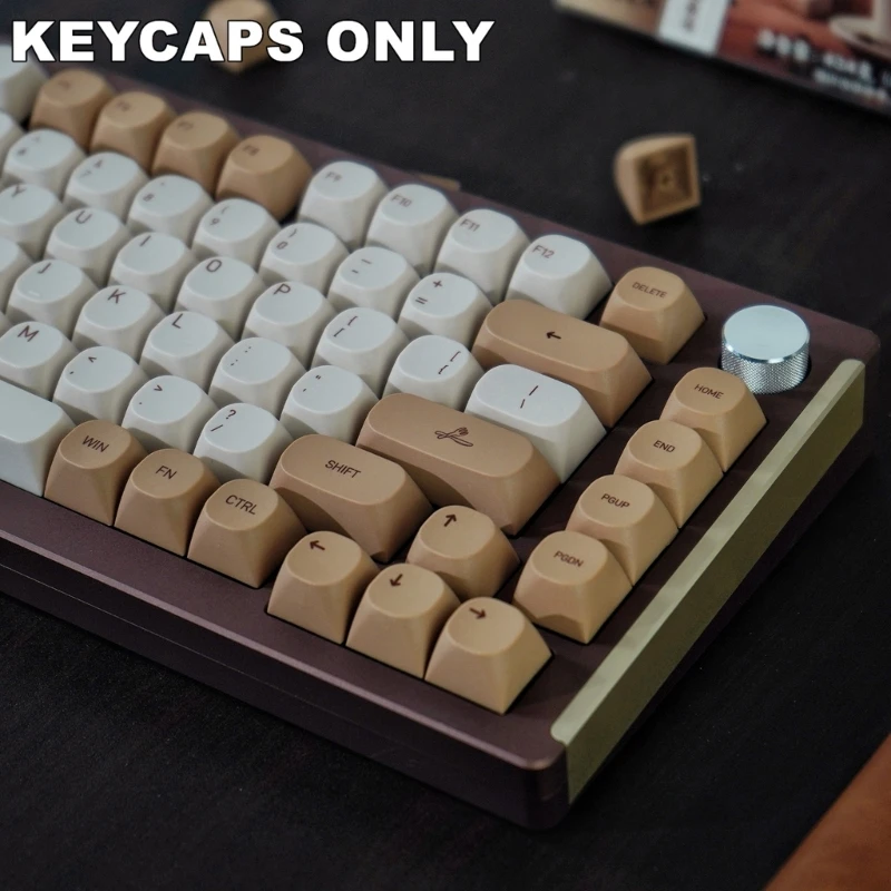 119Keys PBT DyeSublimation Keycaps Tiramisu Keycap MAProfile DYE-SUB Keycap for Mechanical Keyboards