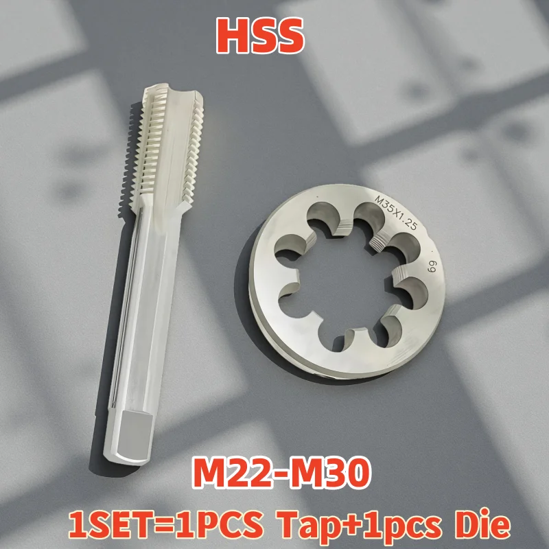 

1Set Hand Tap and Thread Dies Taps M22M23M24M25M26M27M28M29M30 X 0.5 1 0.75 1.25 1.75 2.5 2