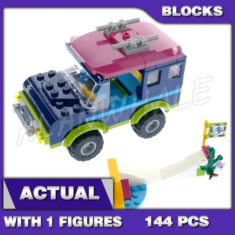 144pcs Friends Snow Resort Off-Roader Truck Roof 10728 Model Building Blocks Children Kids toys Brick Compatible with