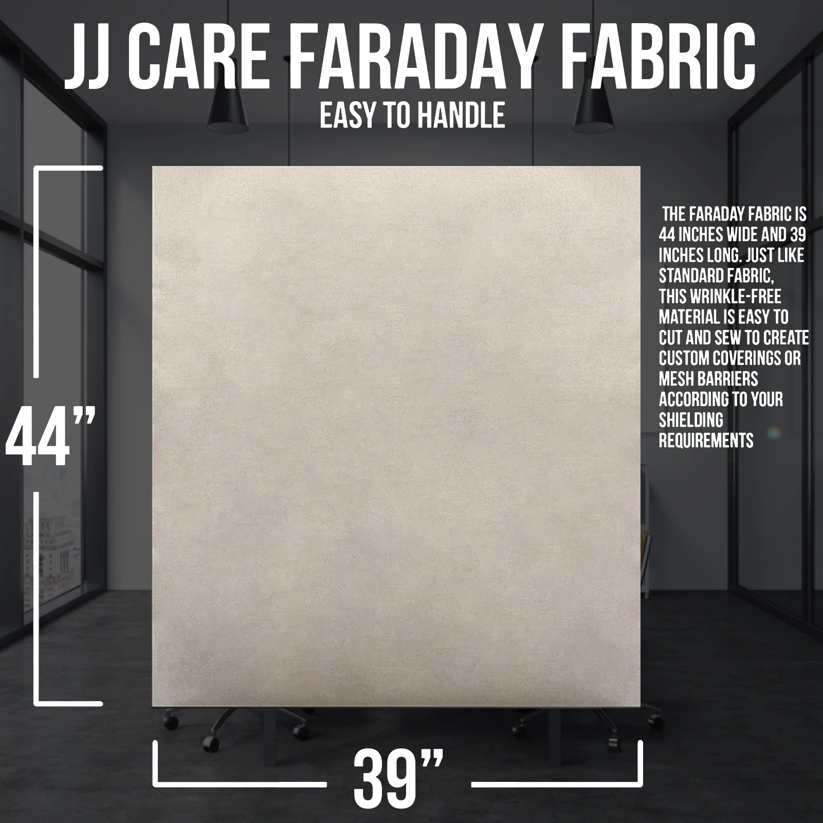 109x99cm Faraday Fabric EMF Protection Clothing Faraday Bag EMP Shielding Anti Radiation Isolation WiFi Signal Blocking Cloth