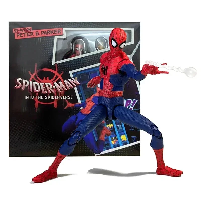 

HOT ML Legends Spiderman Figure Spider-Man Into The Spider-Verse Sv Peter B. Parker Sentinel Miles Action Figures Model Toys